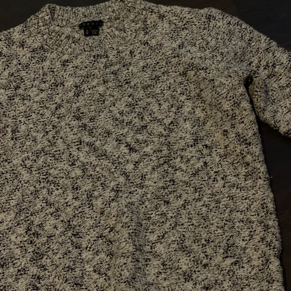 Theory Knit Tweed Black and White Sweater - Picture 3 of 4